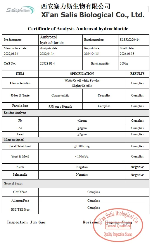 COA-Ambroxol hydrochloride COA-Ambroxol hydrochloride